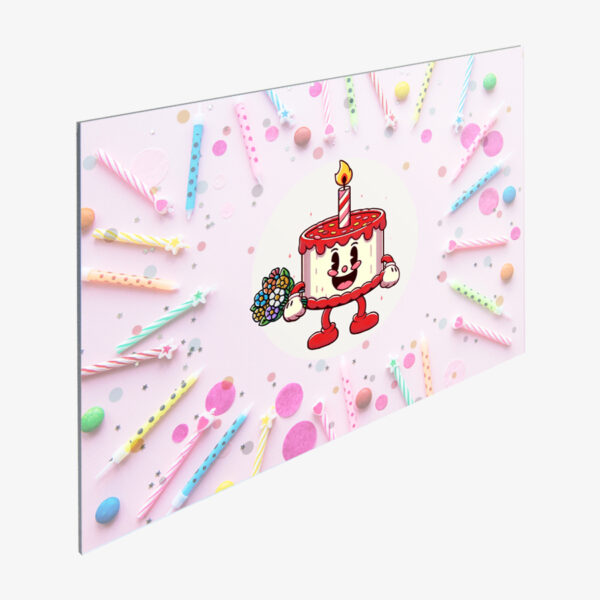 Eine Alu-Verbundplatte mit schönem Motiv auf weißem Hintergrund