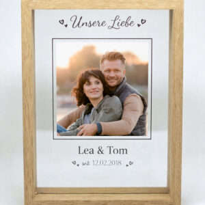 Bilderrahmen für Paare mit Namen und Datum