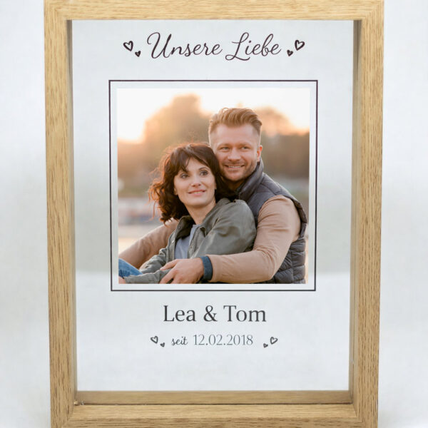 Bilderrahmen für Paare mit Namen und Datum