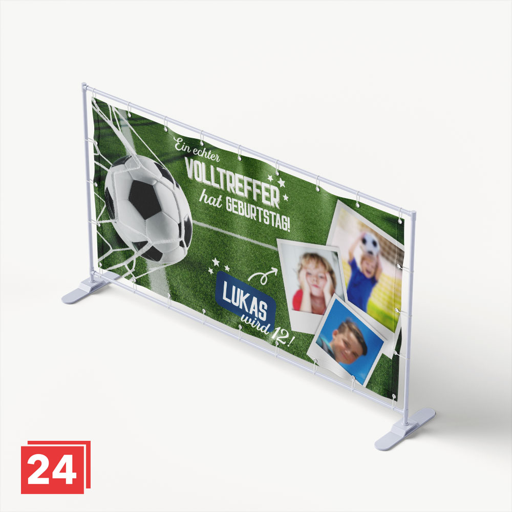 Geburtstagsbanner Motiv Fußball