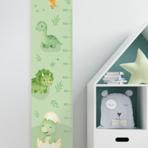 Personalisierte Kindermesslatte - 05 - Messlatte Dinosaurier Dodo & die Urzeitbande