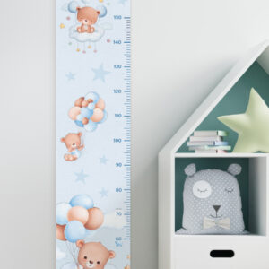 Personalisierte Kindermesslatte - 02 - Messlatte Teddybär Balu